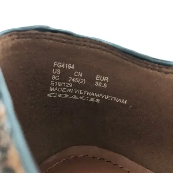 Coach Perri Snake Print Ankle Bootie Carmel Leather Westerncore - Picture 5 of 12